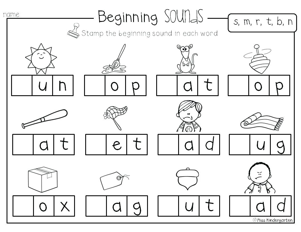 Beginning Sound Worksheets Kindergarten Worksheets Initial Sound | Printable Beginning Sounds Worksheets