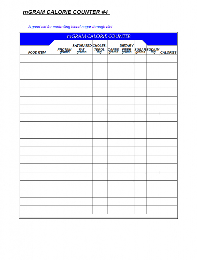 Best Photos Of Daily Calorie Intake Chart Printable - Calorie Intake | Free Printable Calorie Counter Worksheet