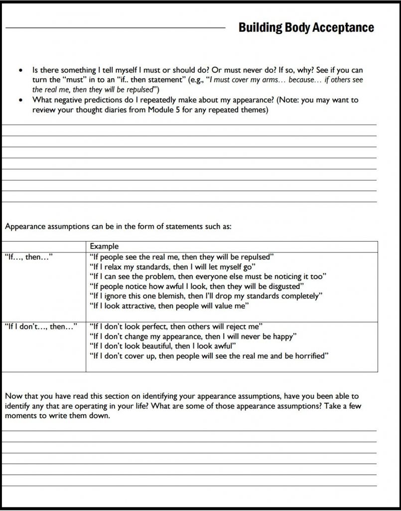 Between Sessions Mental Health Worksheets For Adults Cognitive