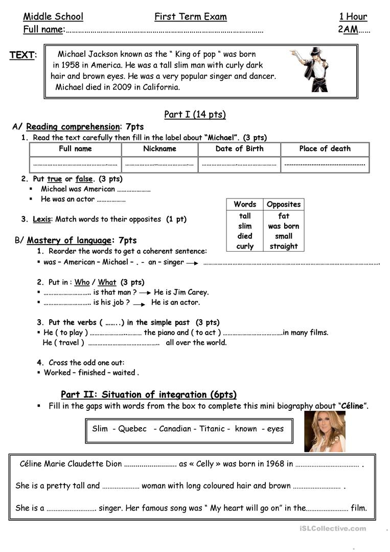 Biography Worksheet - Free Esl Printable Worksheets Madeteachers | Printable Biography Worksheets