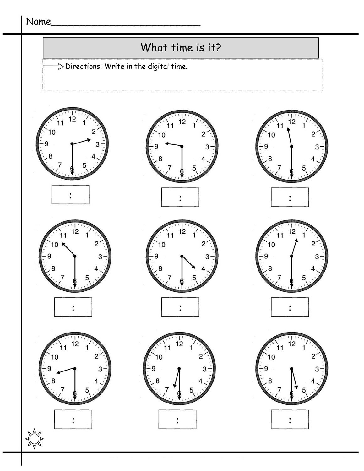 free-clock-worksheets