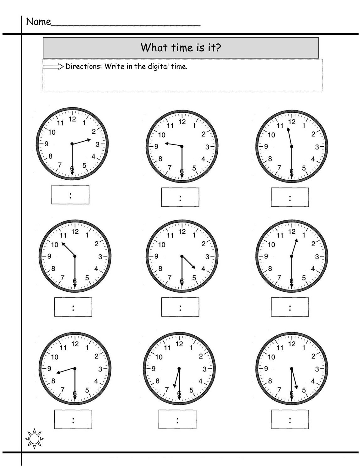 Blank Clock Worksheet To Print | Kids Worksheets Printable | Clock | Printable Time Worksheets Grade 3