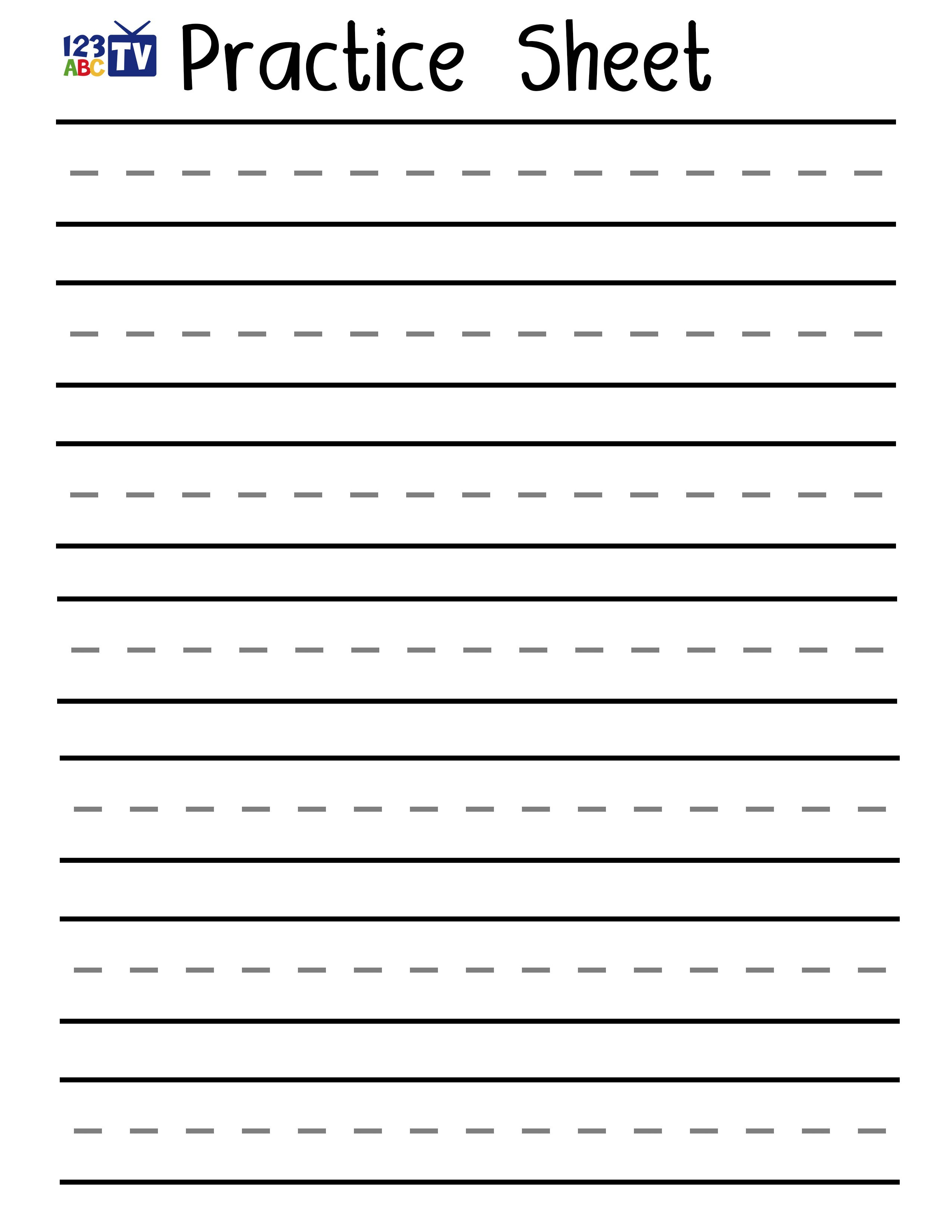 Printable Blank Writing Worksheet Education Cursive Writing 