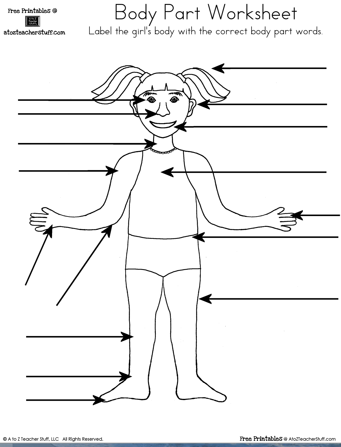 Body Part Worksheet (Boy And Girl) | A To Z Teacher Stuff Printable | Free Printable Worksheets Preschool Body Parts