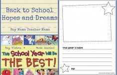 Book Mama: Back To School Hopes And Dreams - Boy Mama Teacher Mama | Hopes And Dreams Printable Worksheet