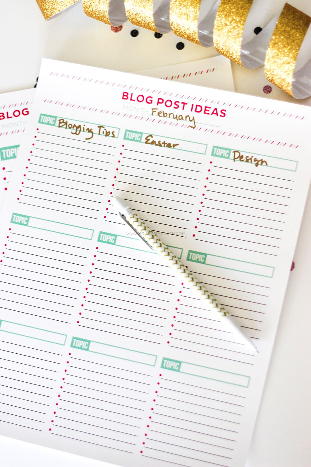 Brainstorm Blog Post Ideas With This Free Printable Worksheet | Blog | Blog Worksheet Printable