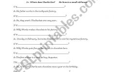 Charlie And The Chocolate Factory Worksheet - Esl Worksheet | Charlie And The Chocolate Factory Worksheets Printable