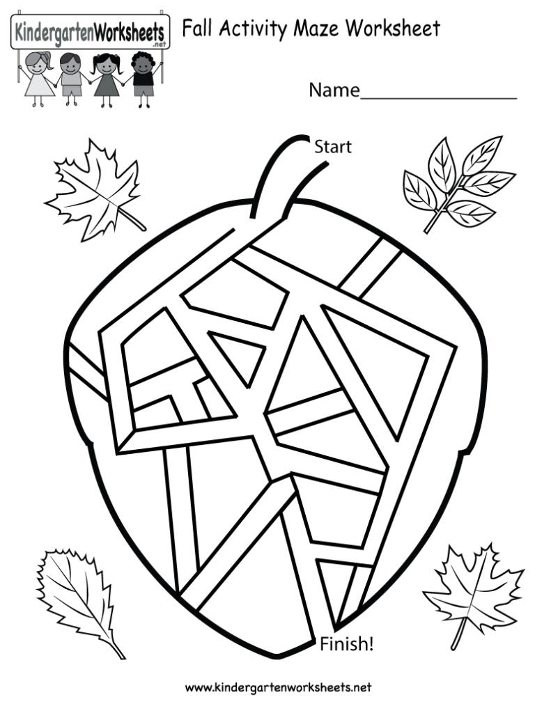 Childrens Printable Activities – With Printables Also Children's | Free Printable Fall Worksheets Kindergarten