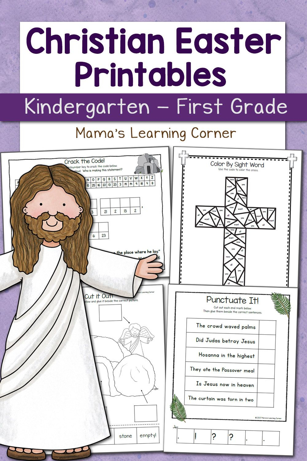 Christian Easter Worksheets For Kindergarten And First Grade | Kid | Stations Of The Cross Printable Worksheets