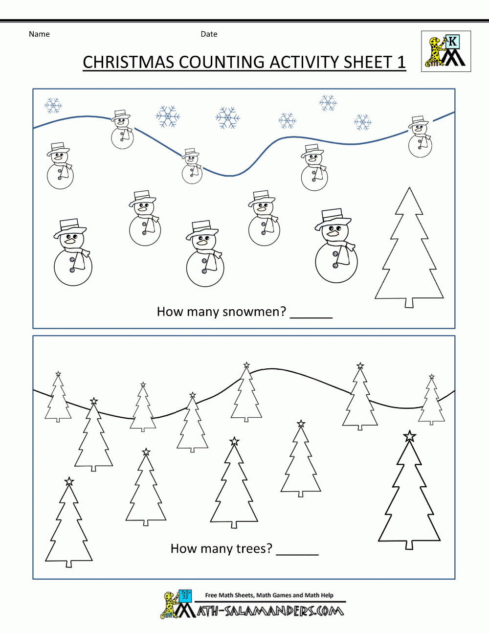 Christmas Math Activities | Free Printable Holiday Math Worksheets
