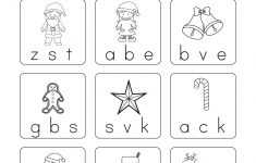 Christmas Phonics Worksheet - Free Kindergarten Holiday Worksheet | Christmas Worksheets Printables For Kindergarten