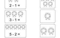 Christmas Subtraction Worksheet - Free Kindergarten Holiday | Free Printable Christmas Math Worksheets Kindergarten