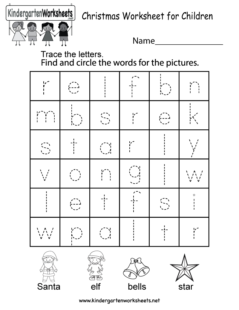 Christmas Worksheet For Children - Free Kindergarten Holiday - Free | Free Printable Holiday Worksheets