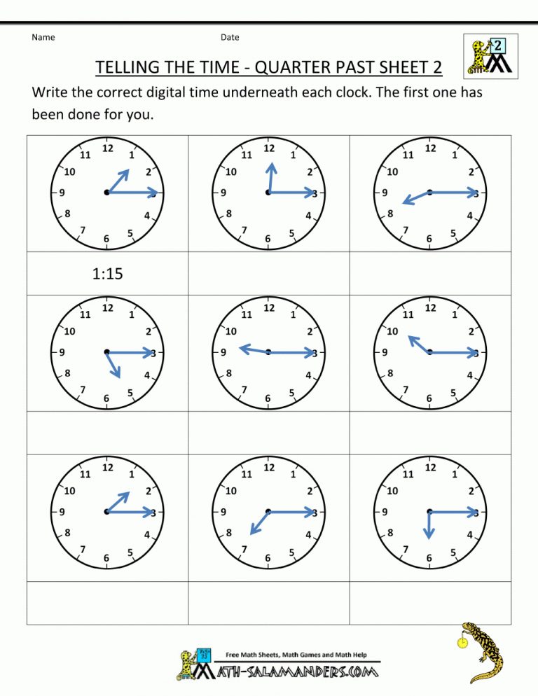 clock worksheet quarter past and quarter to key stage 1 maths
