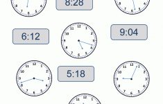 Clock Worksheets - To 1 Minute | Telling Time Worksheet Printable