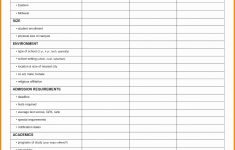 College Comparison Spreadsheet Spreadsheet Software How To Create An | Printable College Comparison Worksheet
