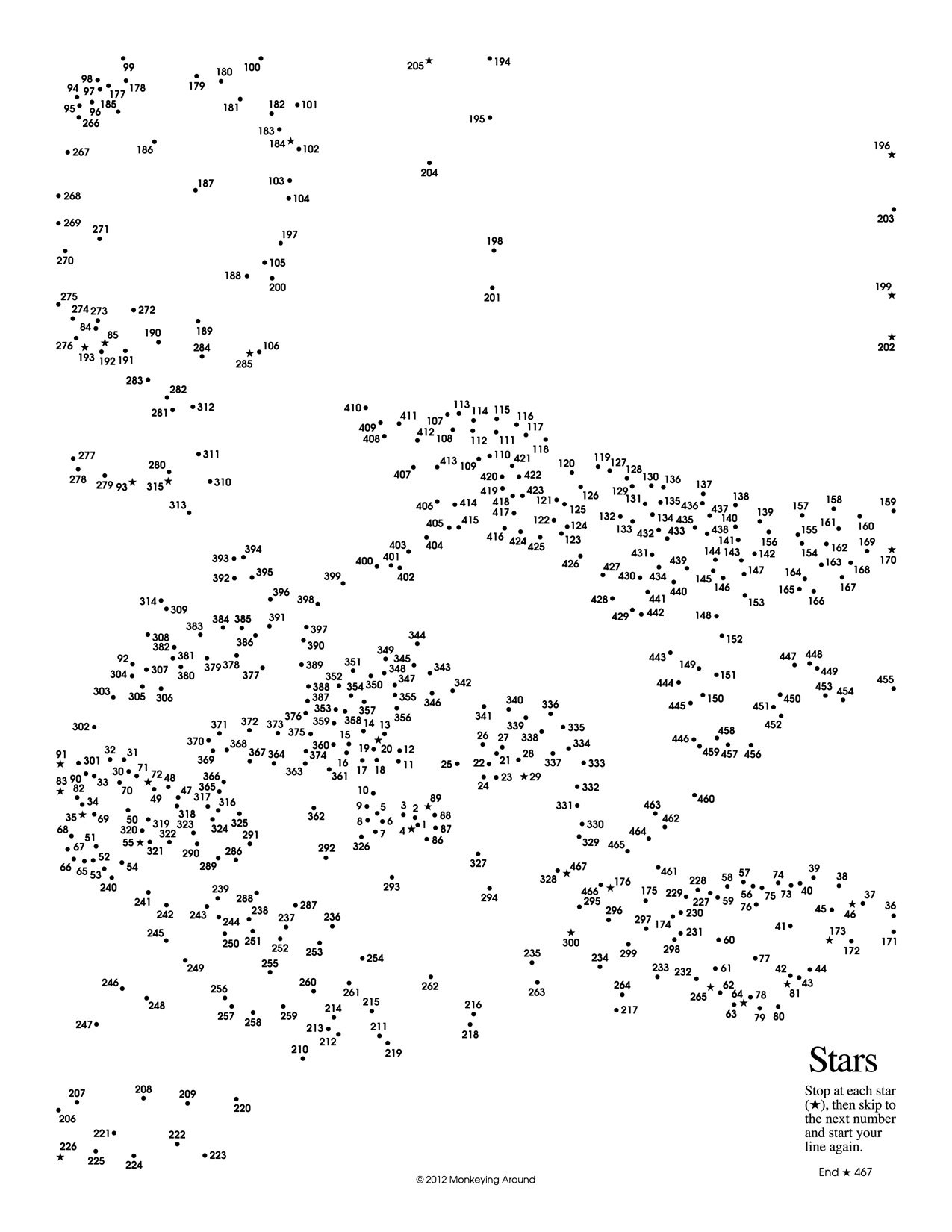 Dot To Dot Hard Free Printable Worksheets