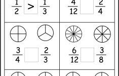 Comparing Fractions Worksheets -- 3Rd Grade #math #school | School's | Free Printable Fraction Worksheets For Third Grade
