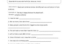 Complex Or Simple Sentence Worksheet | Englishlinx Board | Free Printable Worksheets On Simple Compound And Complex Sentences