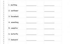 Compound Words Worksheets | Free Printable Compound Word Worksheets