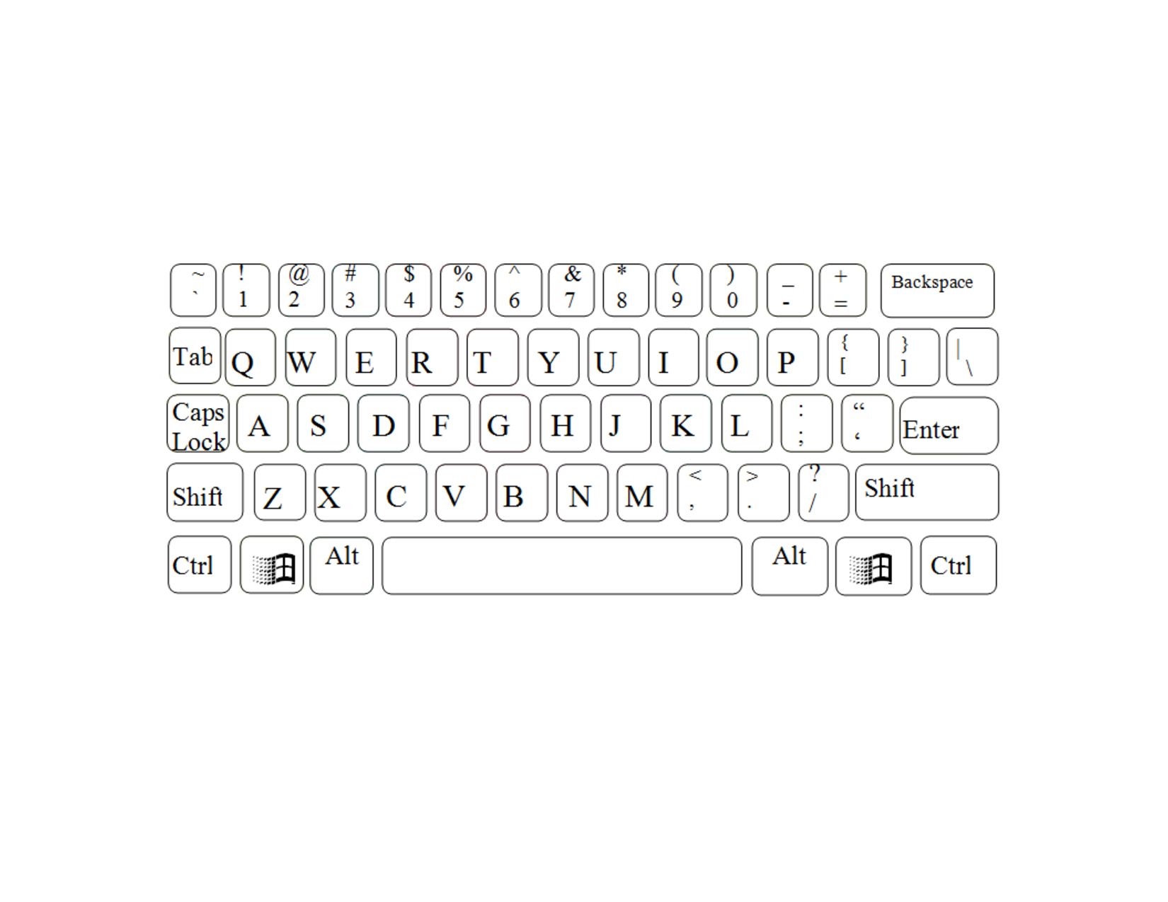 Computer Keyboard Template Printable - Great For Using With Students | Free Printable Computer Keyboarding Worksheets