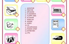 Computer Parts Match Worksheet - Free Esl Printable Worksheets Made | Computer Worksheets Printables