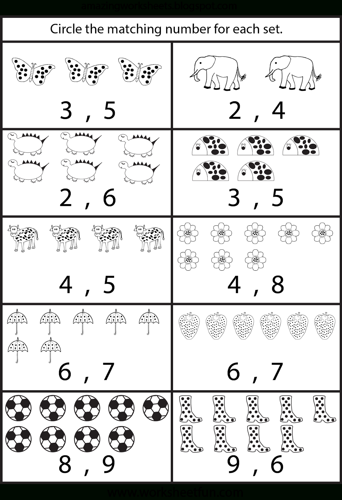 Counting Worksheet For Toddlers