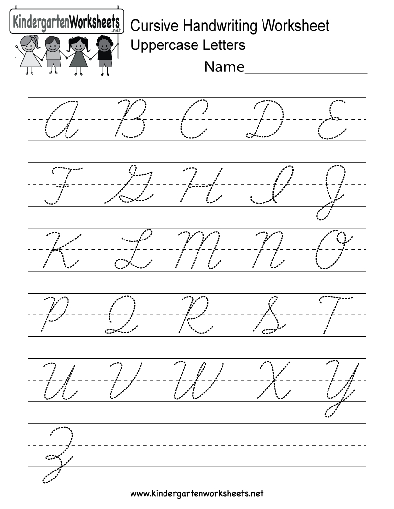 Cursive Handwriting Worksheet - Free Kindergarten English Worksheet | Cursive Writing Words Worksheets Printable