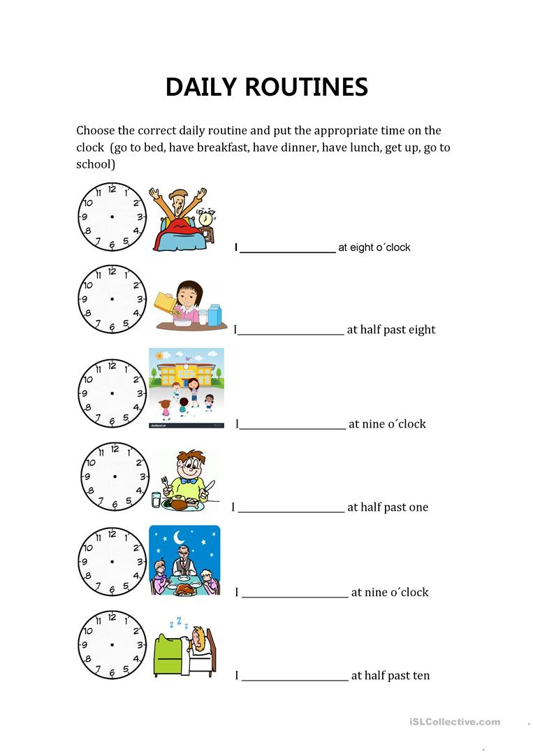 Adults Daily Routine Worksheet Free Esl Printable Worksheets Made 