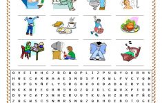 Daily Routines Picture Dictionary And Wordsearch Worksheet - Free | Daily Routines Printable Worksheets