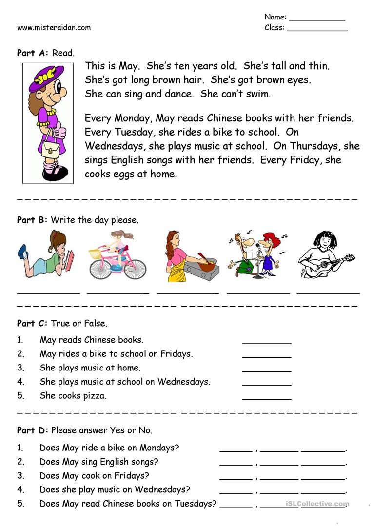 reading comprehension worksheets middle school free