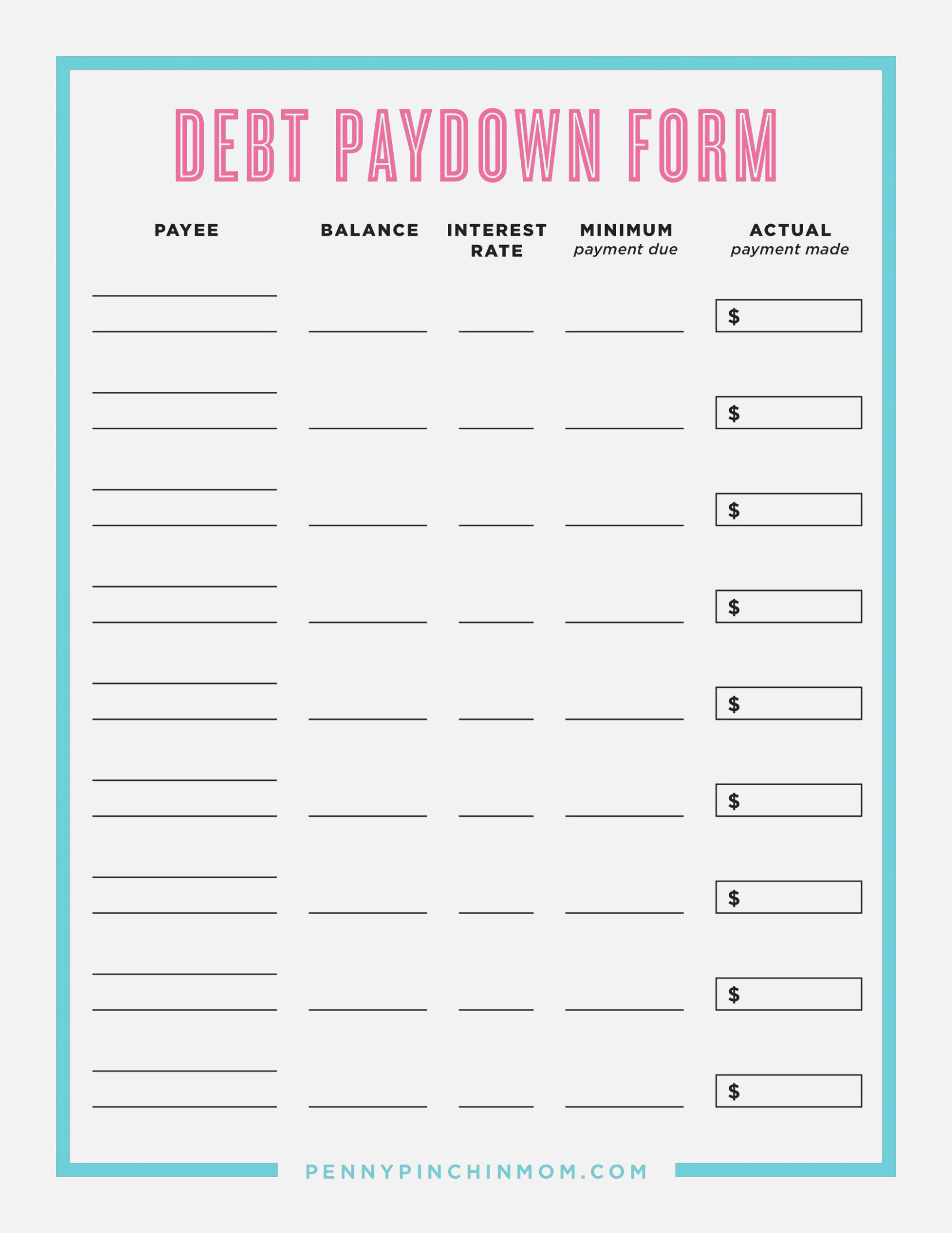 Debt Payoff Planner Template - Karis.sticken.co | Free Printable Debt Snowball Worksheet