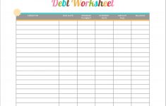 Debt Worksheet Printable - Free Printable #printable Shared | Debt Worksheet Printable