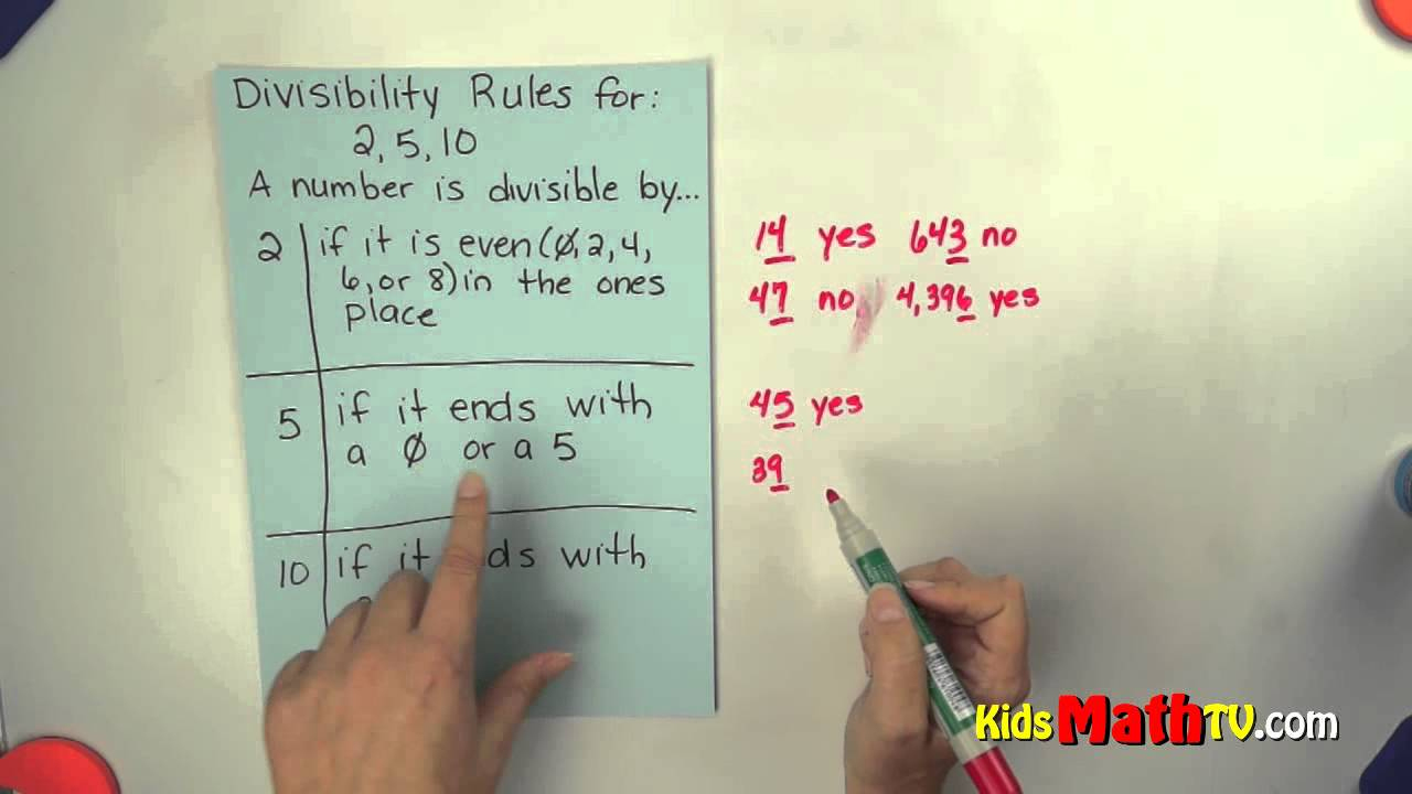 Divisibility Rules If Dividing2, 5 And 10. Teach Kids Easy | Divisibility Worksheets Printable