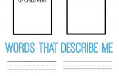 Draw &amp; Describe Yourself Free Printable For Kids | All Things | Self Esteem Worksheets For Kids Free Printable