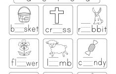 Easter Phonics Worksheet - Free Kindergarten Holiday Worksheet For Kids | Kindergarten Worksheets Free Printables Phonics