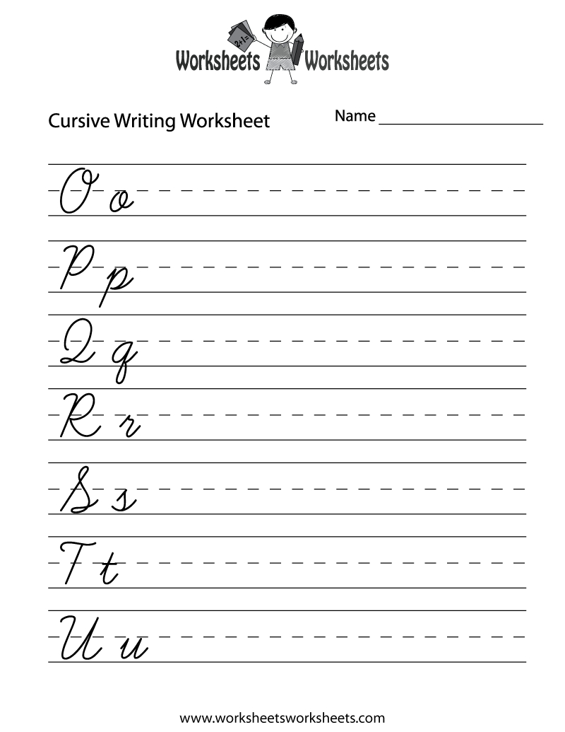 Create Printable Handwriting Worksheets