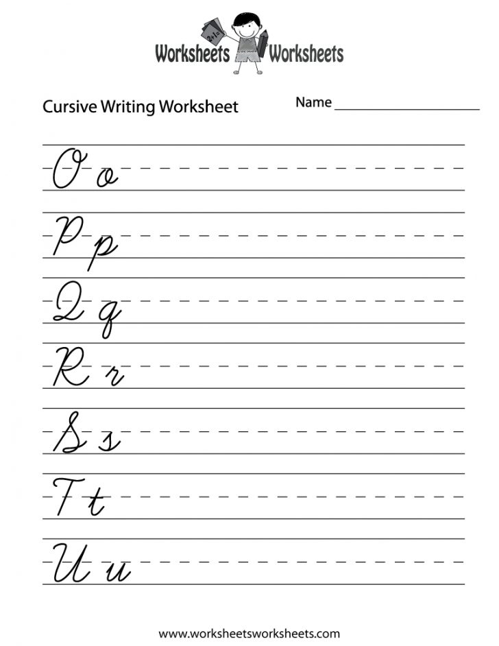 Easy Cursive Writing Worksheet Printable Handwriting Pinterest