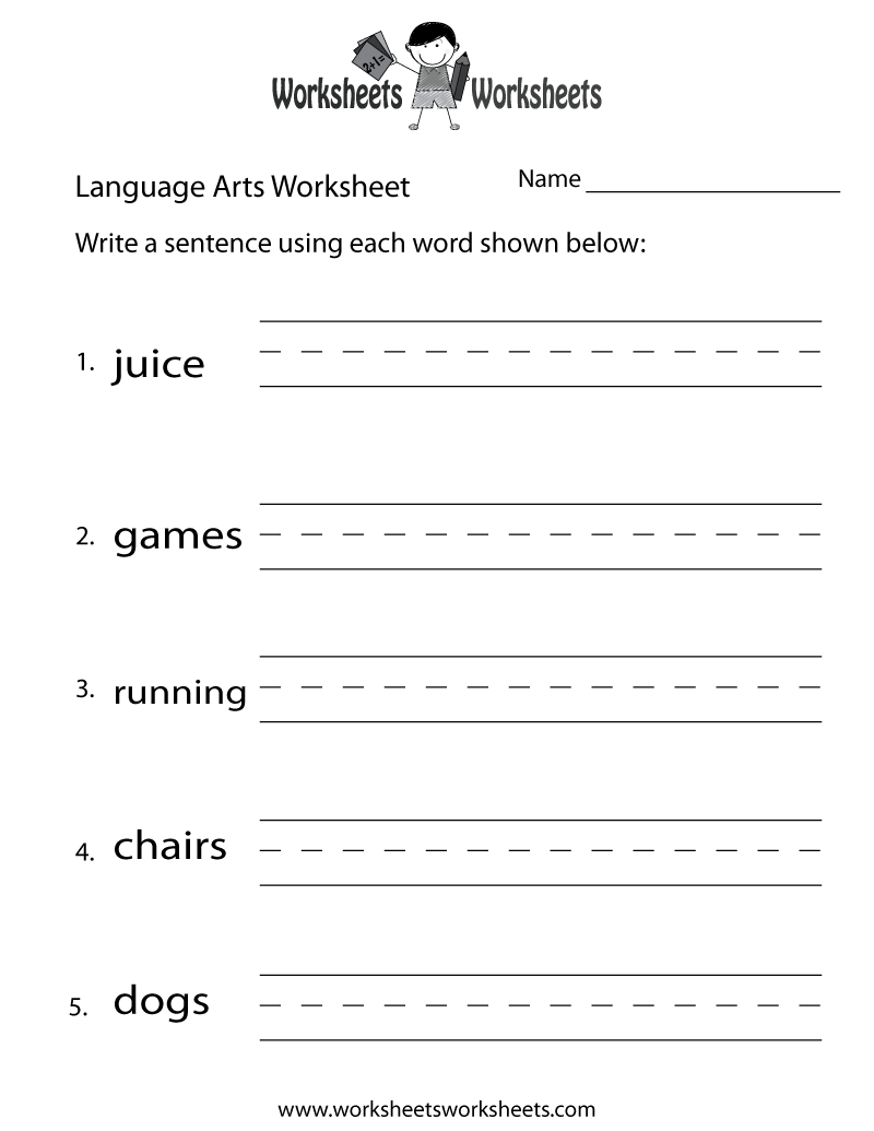 English Language Arts Worksheet - Free Printable Educational | Free Printable Worksheets For 3Rd Grade Language Arts