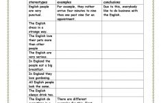 English Stereotypes Worksheet - Free Esl Printable Worksheets Made | Stereotypes Printable Worksheets