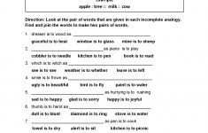 Englishlinx | Analogy Worksheets | Analogy Worksheets For Middle School Printables