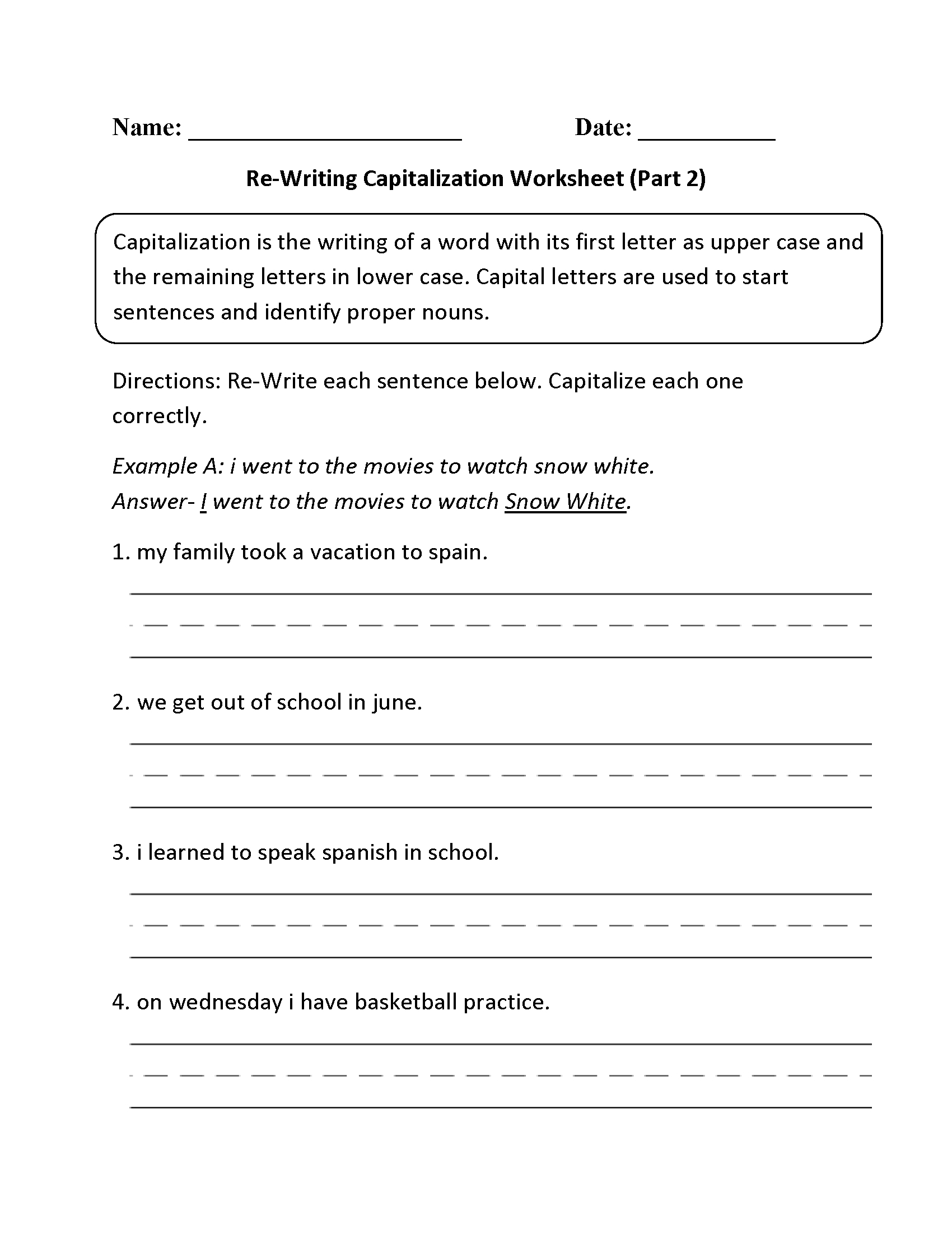 Free Printable Worksheets For Punctuation And Capitalization Lexia s Blog