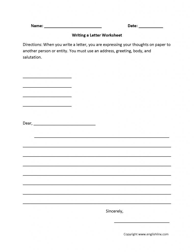 Englishlinx | Writing Worksheets | Free Printable Second Grade Writing ...