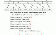 Equivalent Fractions Worksheet | Free Printable Fraction Worksheets For Kindergarten