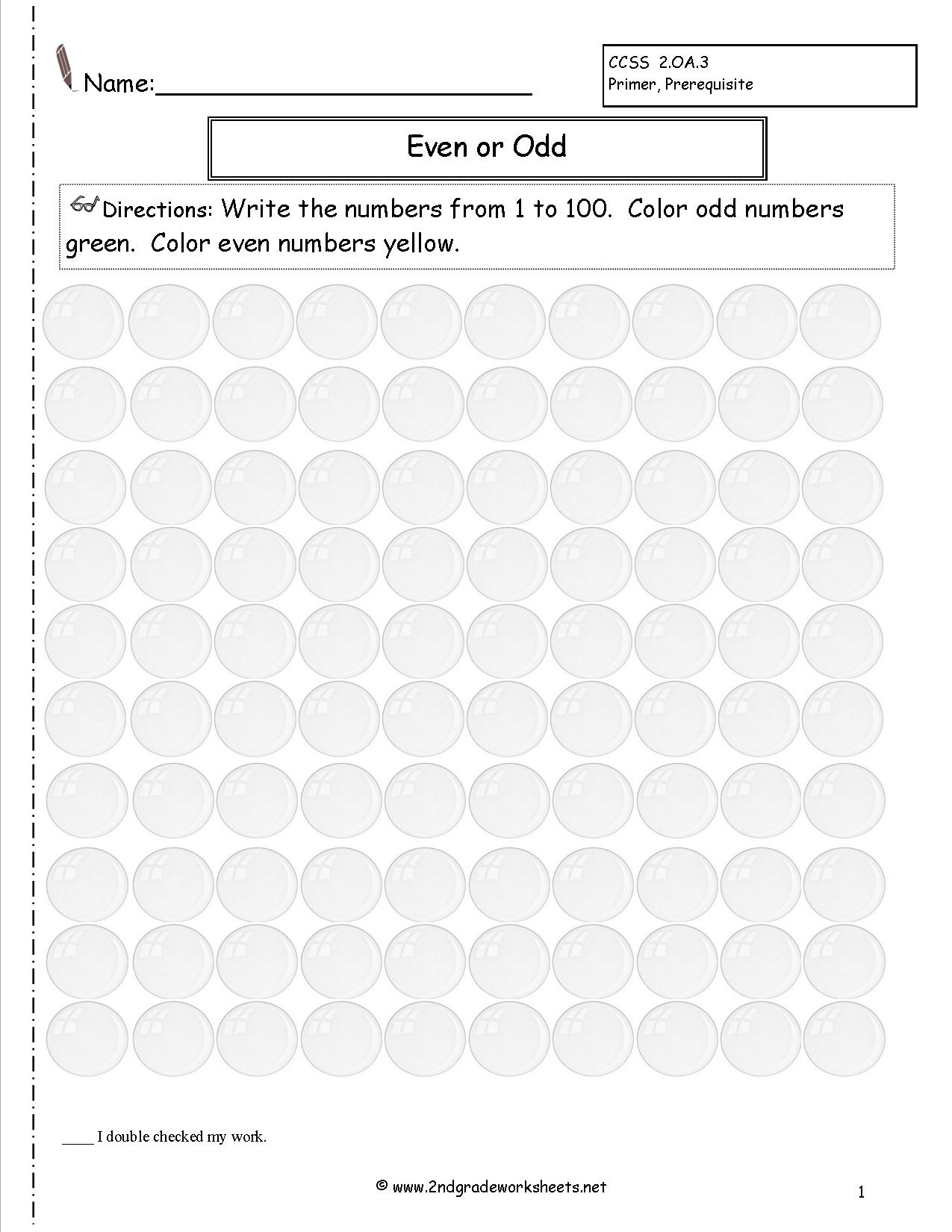 Even And Odd Numbers Worksheets | Odd And Even Printable Worksheets