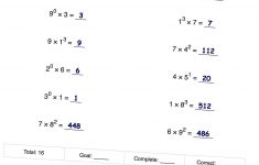 Exponents Worksheets For Computing Powers Of Ten And Scientific | Free Printable Exponent Worksheets