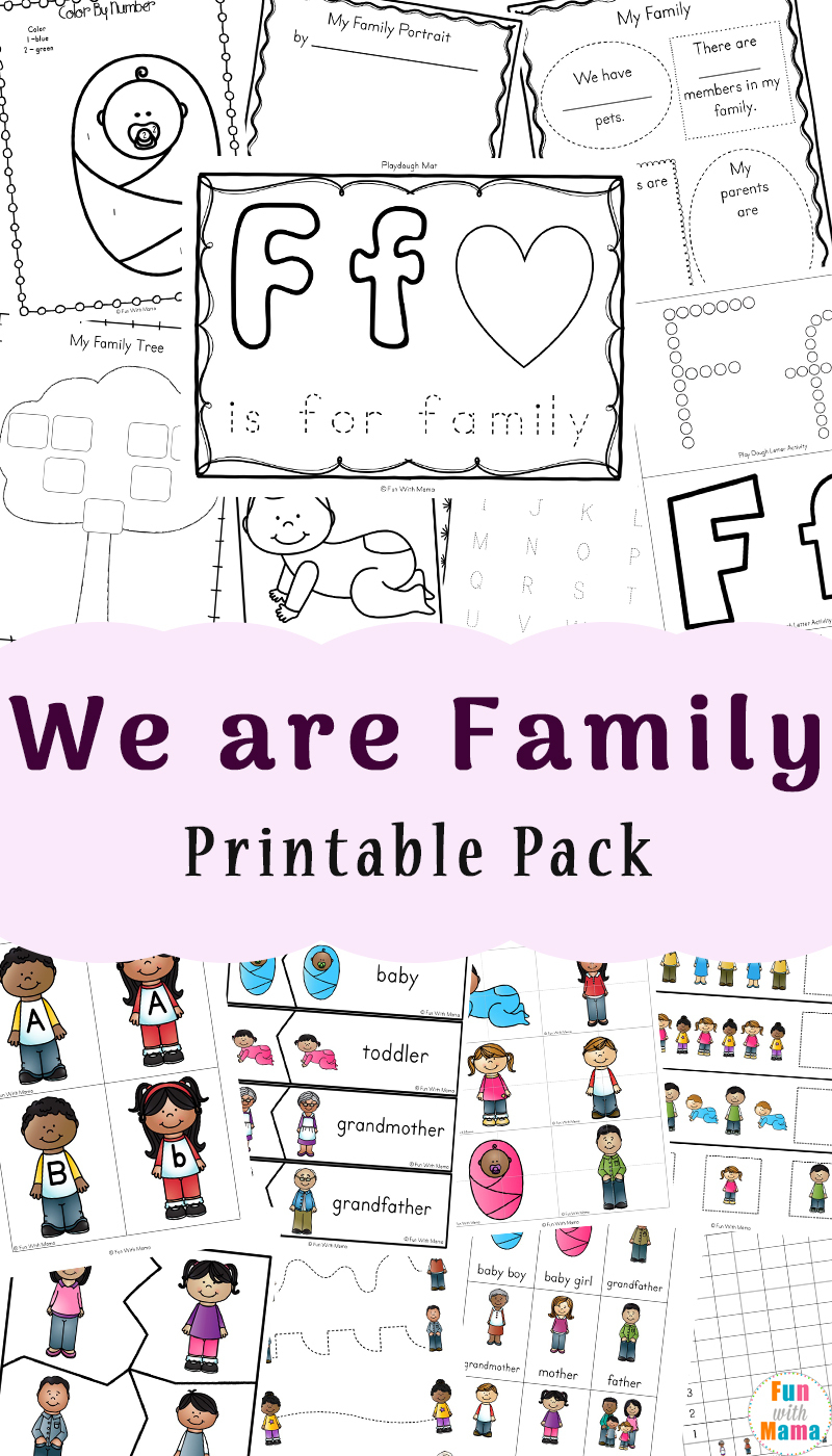 Family Theme Preschool And Family Worksheets For Kindergarten - Fun | Family Printable Worksheets