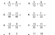 Fifth Grade Adding Fractions Worksheet Printable | Fractions | Free Printable Adding Fractions Worksheets