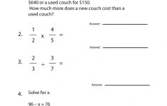 Fifth Grade Math Practice Worksheet Printable | Teaching Ideas | Fifth Grade Printable Worksheets
