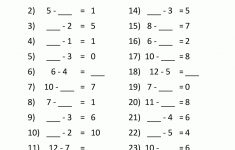 First Grade Math Worksheets | Missing Subtraction Facts To 12 Sheet | Printable Addition And Subtraction Worksheets For Grade 3